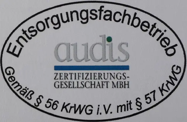 Siegel Entsorgungsfachbetrieb gemäß § 56 KrWG, audis Zertifizierungsgesellschaft mbH